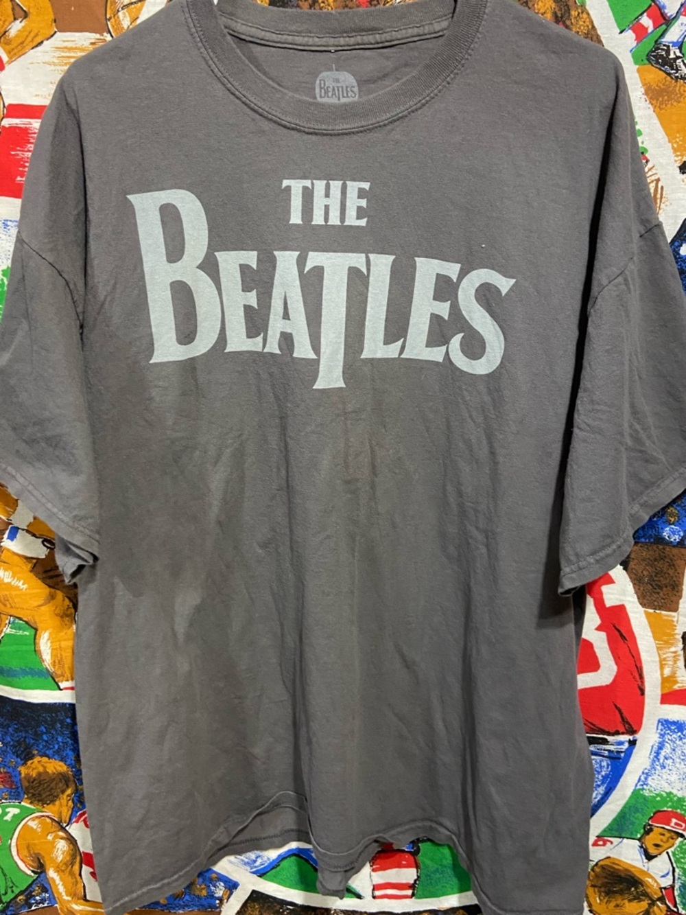 Gray Beatles Band Tee
